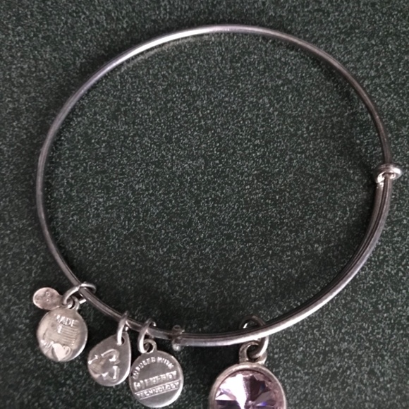 Alex and Ani Expandable Wire Bracelet Pink Charm - Picture 5 of 16